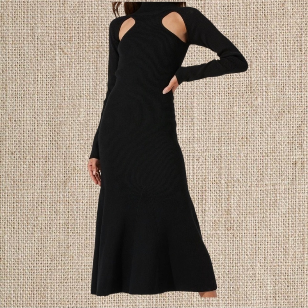 Black sweater dress - Picture 2 of 3